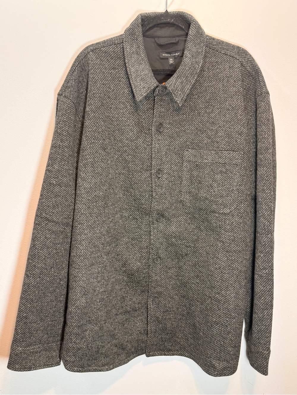 Banana Republic Gray Wool-Blend Shirt Jacket